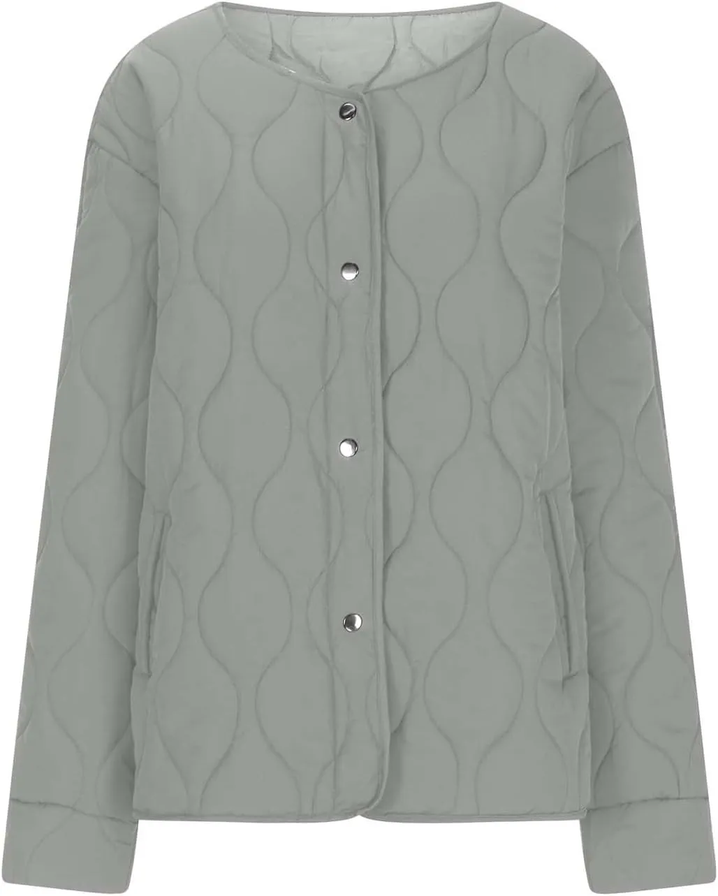 Ceboyel Women Quilted Lightweight Jackets 2024 Trendy Puffer Light Jacket Fall Winter Warm Barn Coats Padded Outwear Clothes
