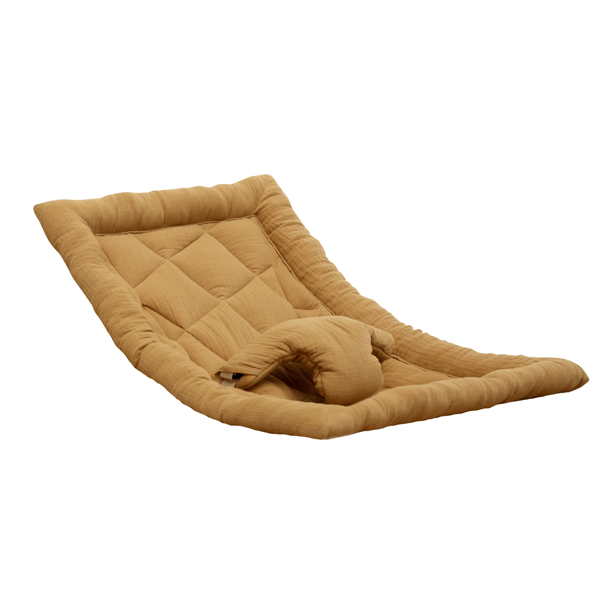 Charlie Crane LEVO Baby Rocker - Beech with Camel Cushion