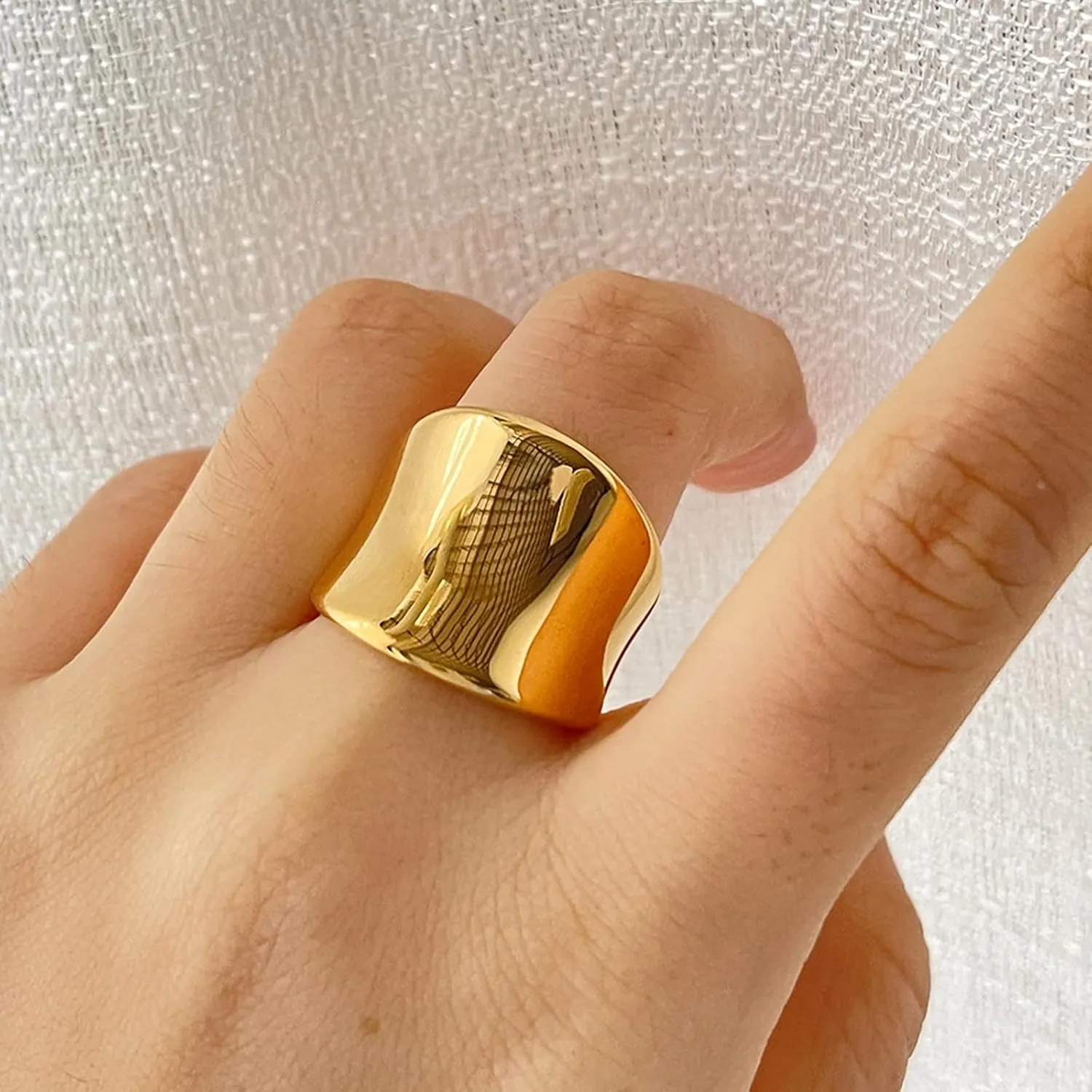 Chunky Gold Rings for Women That Don't Tarnish Band Rings Statement Rings Gold and Silver Rings for Women