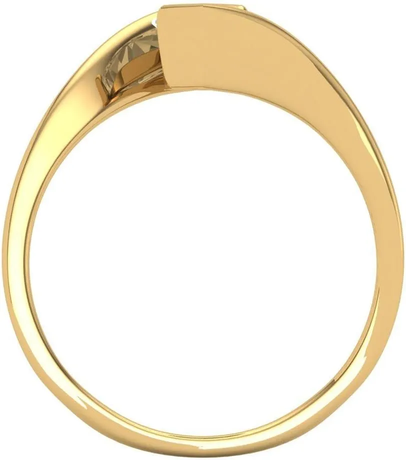 Clara Pucci Yellow/Rose/White 14k Solid Gold Solitaire anniversary Engagement Promise Bridal Ring - 1Ct Marquise Cut Simulated Diamond