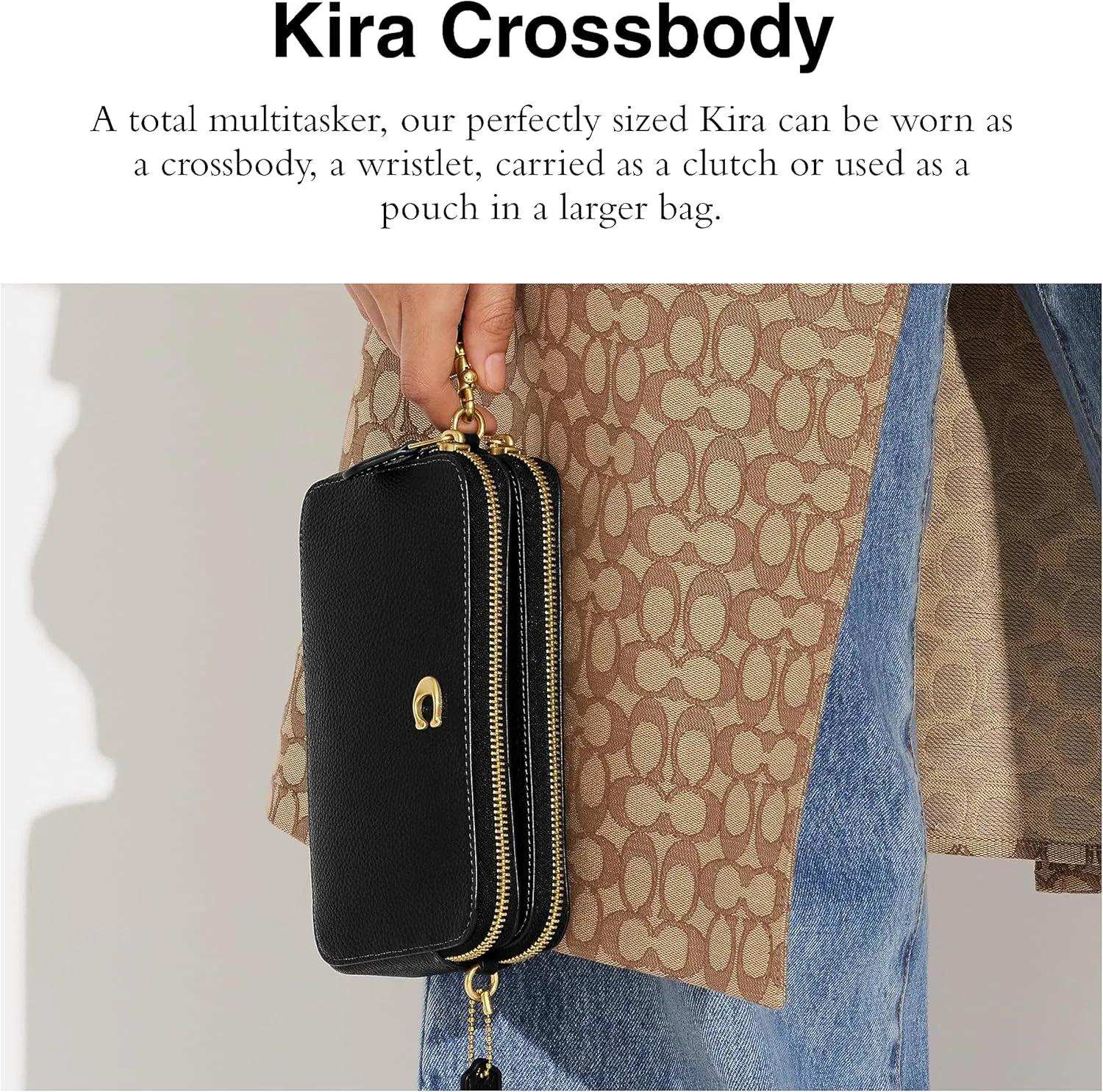 Coach Polished Pebble Leather Kira Crossbody