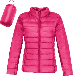 cooki Puffer Jacket Womens Packable Winter Coats for Women Slim Fit Lightweight Down Jacket Outdoor Quilted Puffer Coat