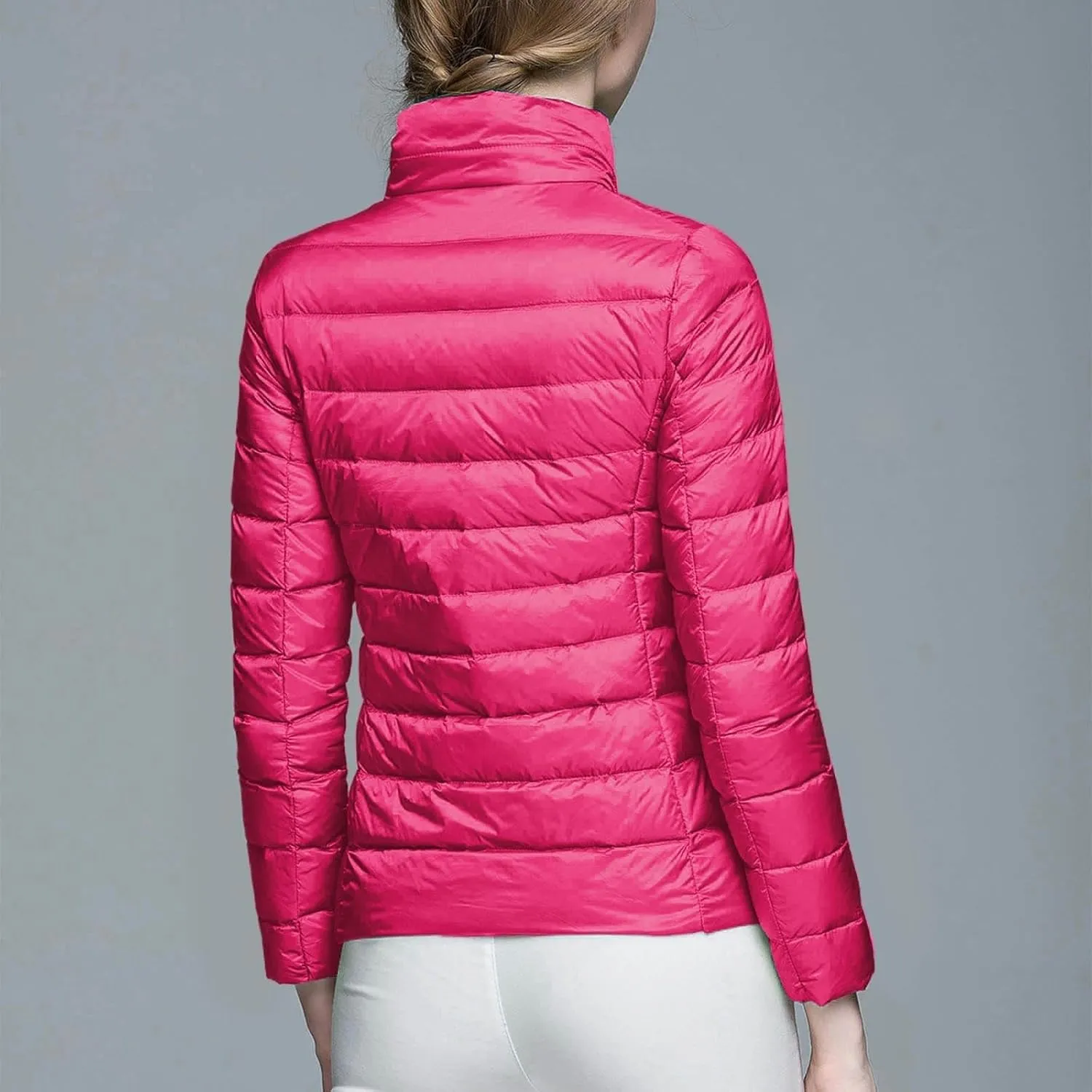cooki Puffer Jacket Womens Packable Winter Coats for Women Slim Fit Lightweight Down Jacket Outdoor Quilted Puffer Coat