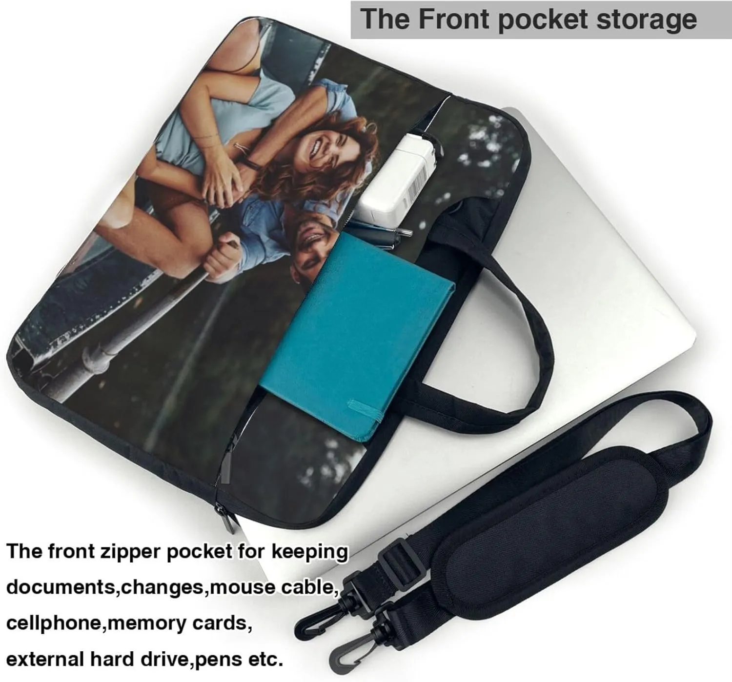 Custom Laptop with Handle Shoulder Strap Personalized Briefcase Carrying Case Sleeve Customized Laptop Protective Cover