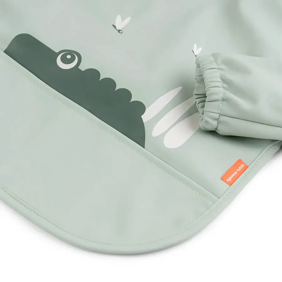 Done by Deer Bib Sleeved Pocket – Croco Green