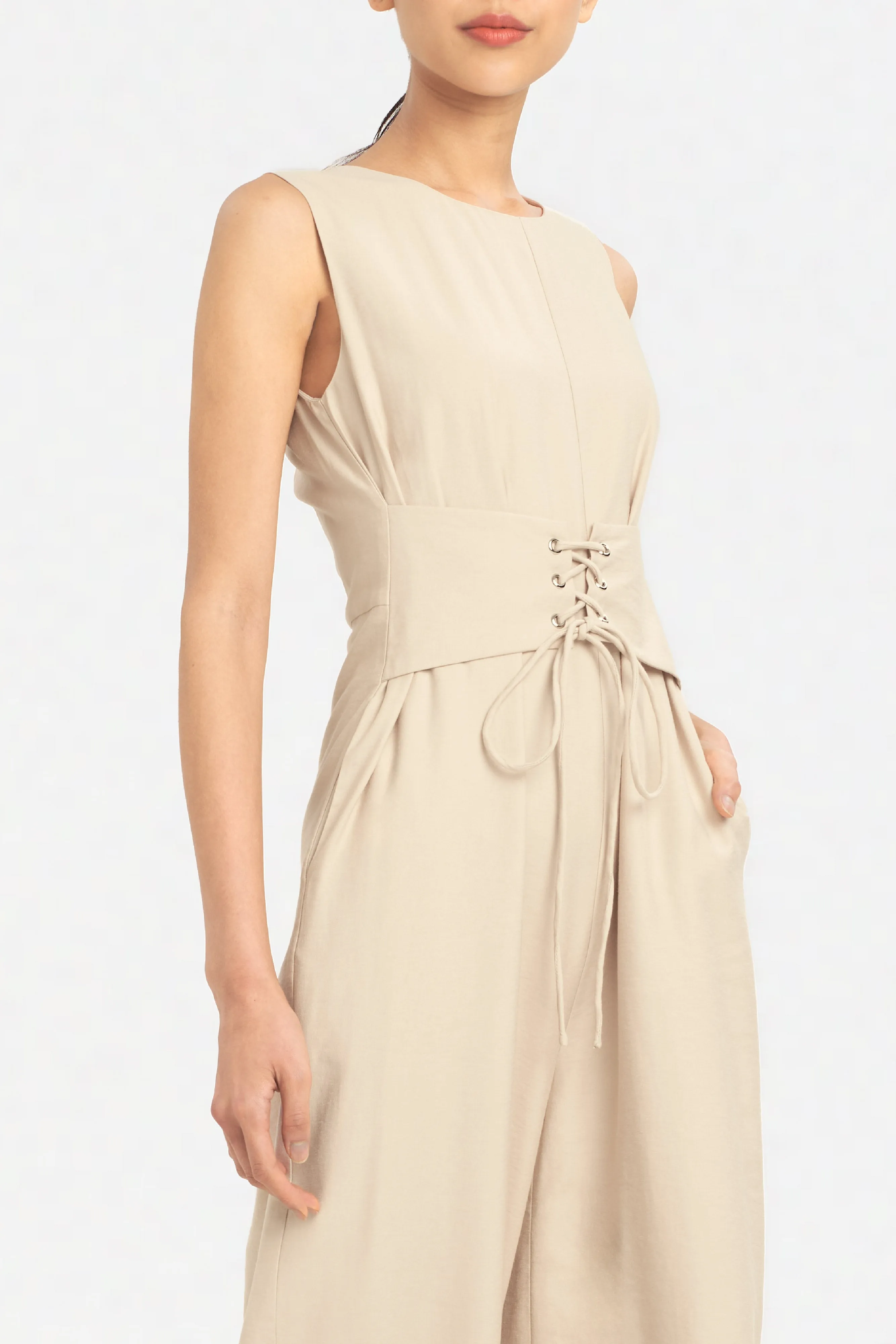 Elodie Jumpsuit with Corset Belt
