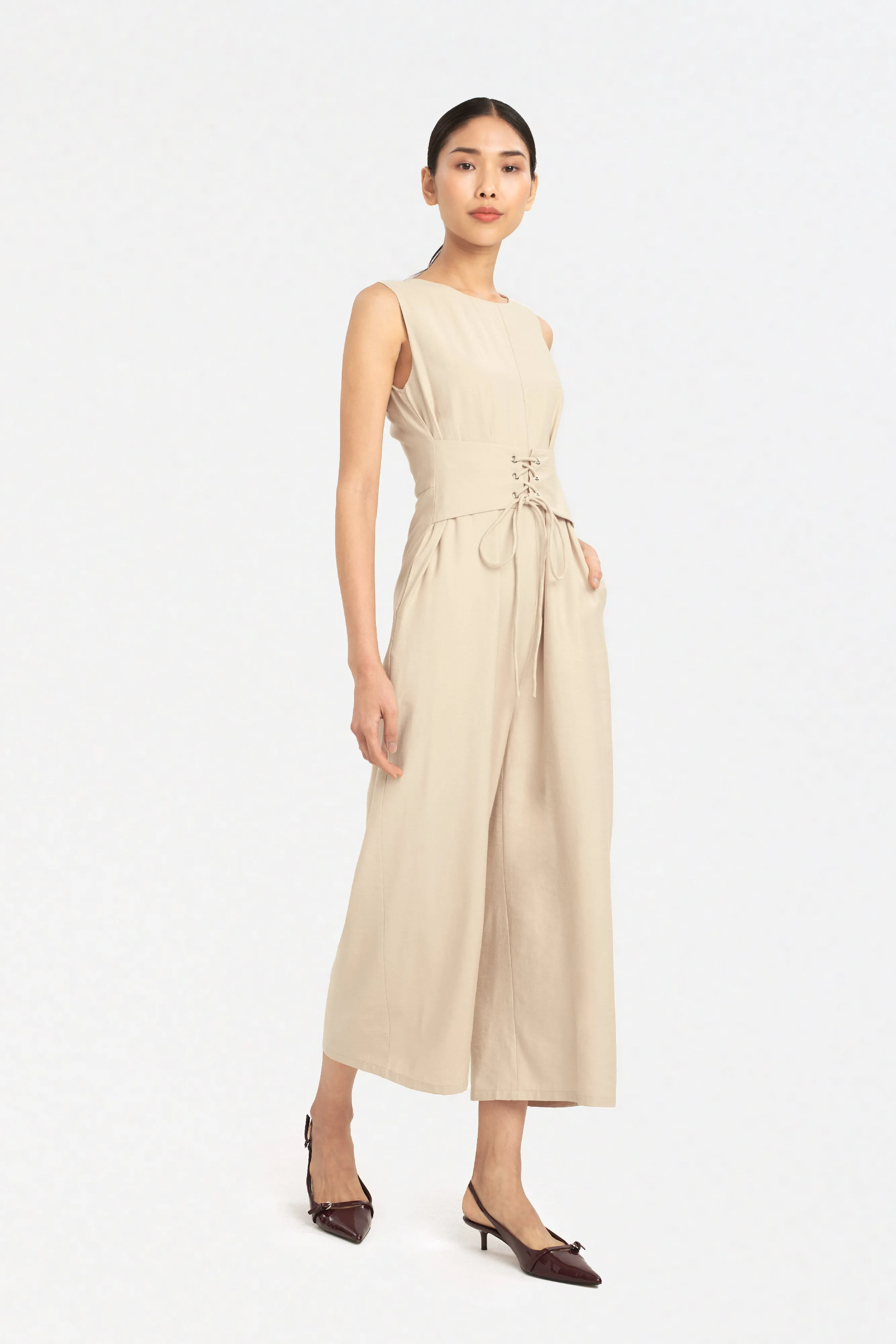 Elodie Jumpsuit with Corset Belt