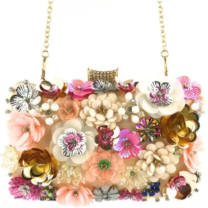 Fashion Dinner Bag Handmade Flower beaded Bag Banquet Wedding Party Bag Clutch bag Shoulder bag