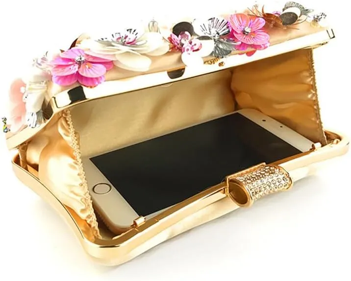 Fashion Dinner Bag Handmade Flower beaded Bag Banquet Wedding Party Bag Clutch bag Shoulder bag