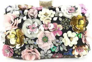 Fashion Dinner Bag Handmade Flower beaded Bag Banquet Wedding Party Bag Clutch bag Shoulder bag