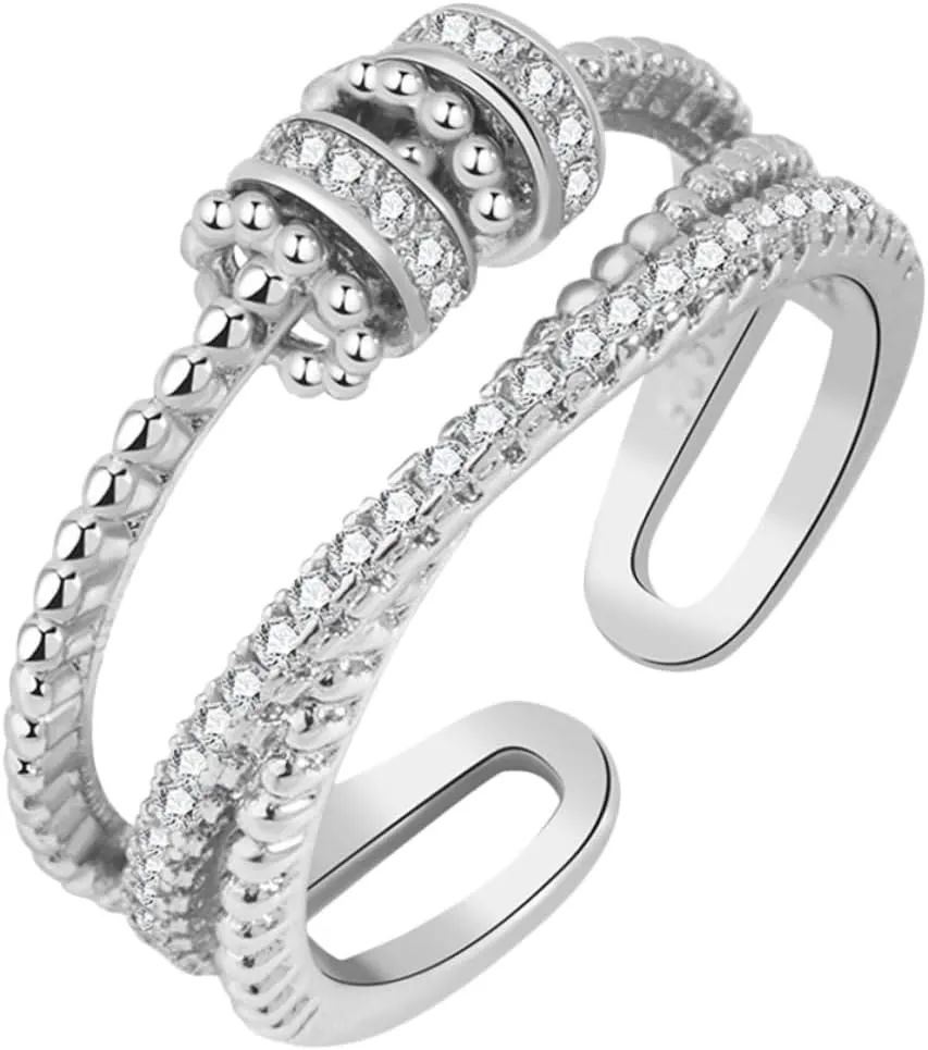 Fashionable Plated Open Finger Ring for Women Statement Ring Lightweight Stackable Thumb Ring Present for