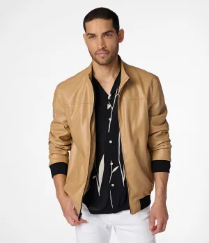 Faux Leather Bomber