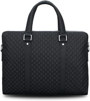 Genuine Leather Laptop Work Bag Multi Compartments Fashion Messenger Bag Sturdy File Satchel Bag for Men
