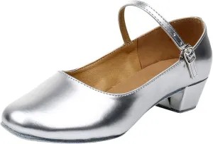 Girls Dress Shoes Mary Jane Shoes for Girls, Princess Wedding Flower Heel Flat for Little/Big Kids
