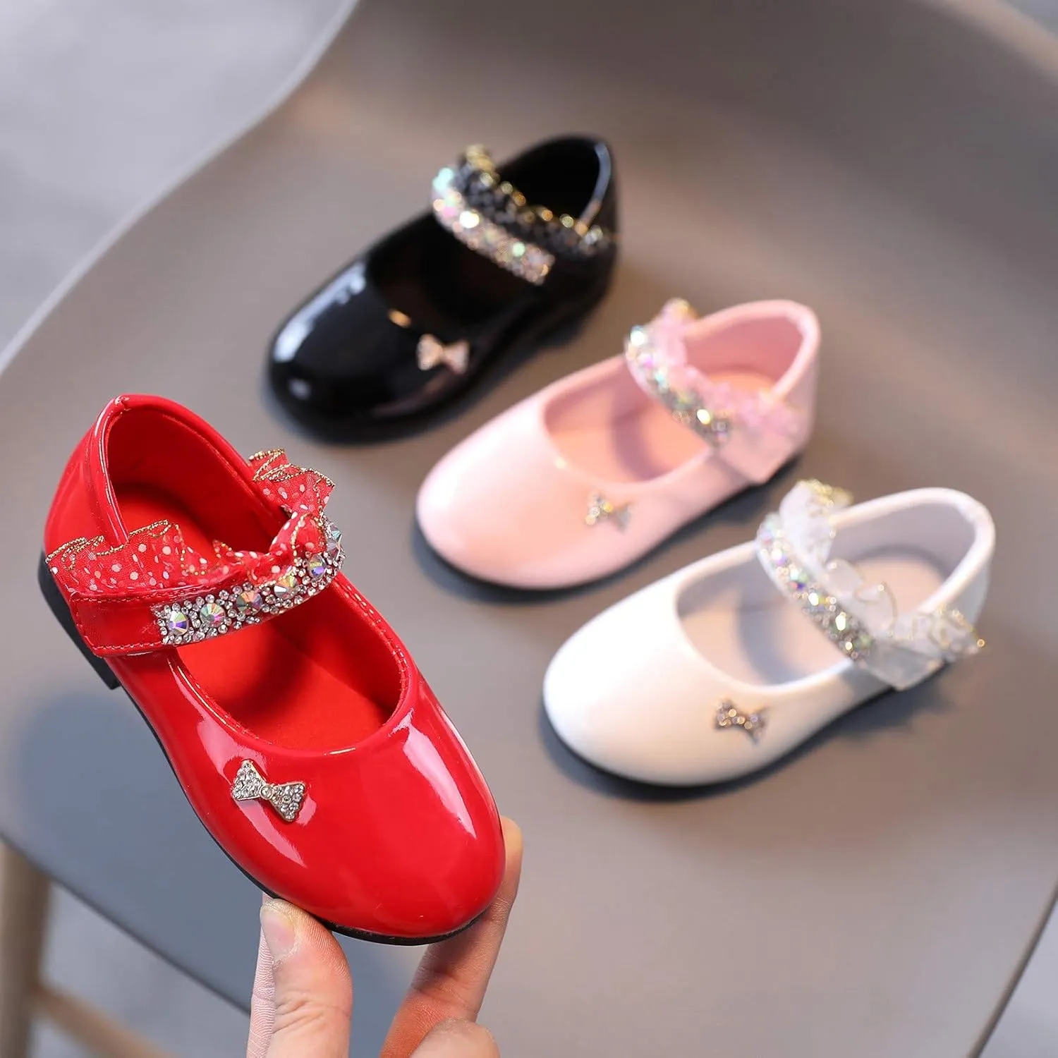 Girls Mary Jane Toddler Girl Dress Shoes Flower Girl Shoes Toddler Girl Ballet Flat for Wedding Party School Kid Shoes