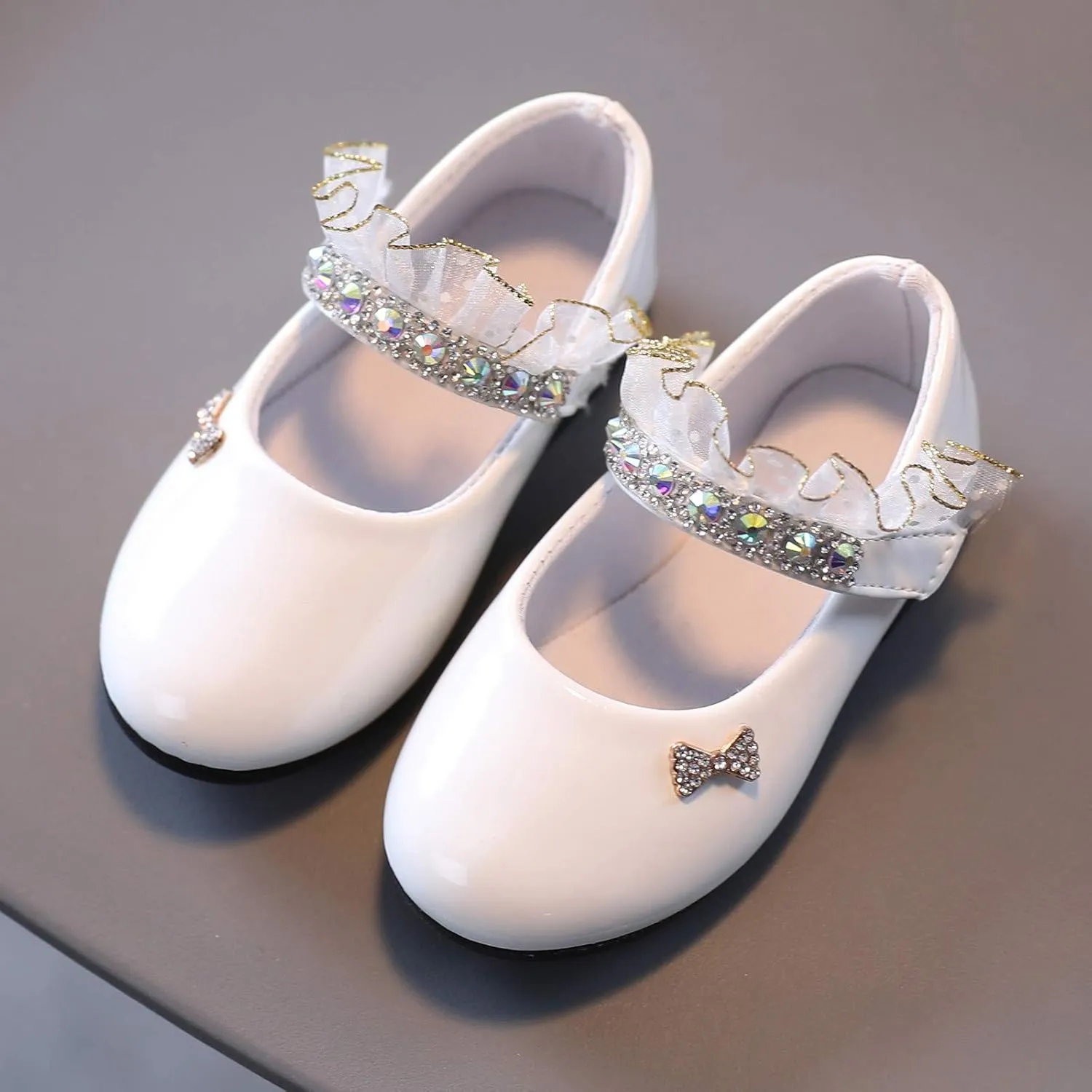 Girls Mary Jane Toddler Girl Dress Shoes Flower Girl Shoes Toddler Girl Ballet Flat for Wedding Party School Kid Shoes