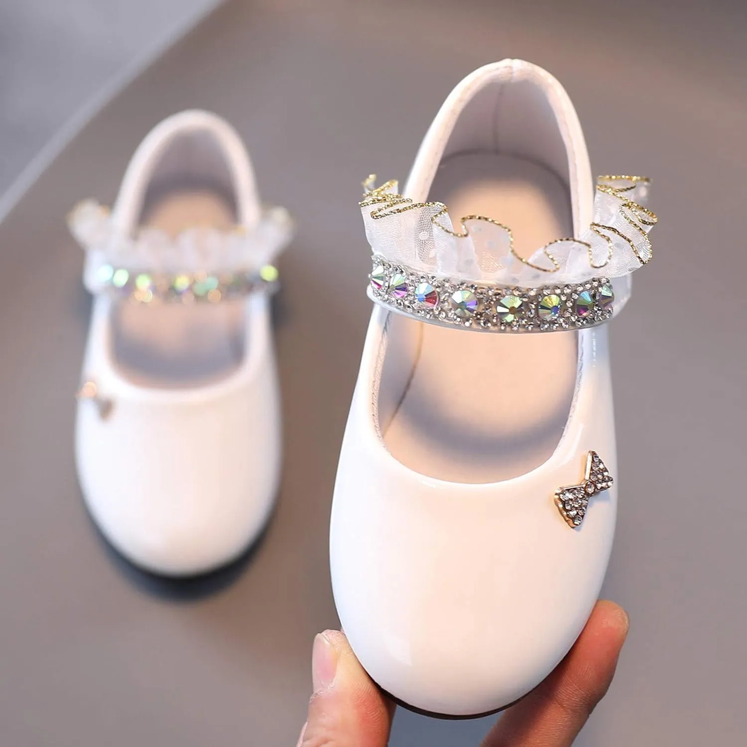 Girls Mary Jane Toddler Girl Dress Shoes Flower Girl Shoes Toddler Girl Ballet Flat for Wedding Party School Kid Shoes