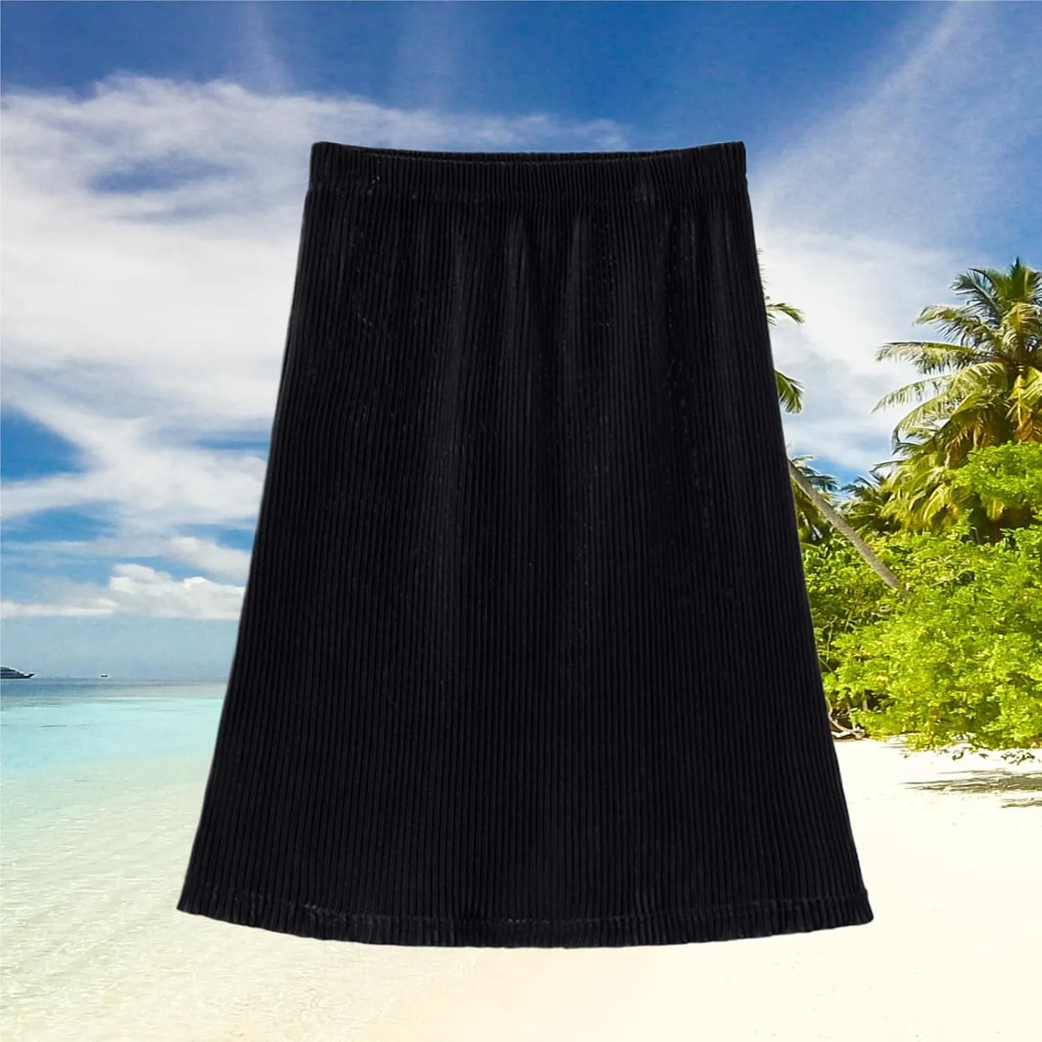 Girls Pleated Skirt Youth Little Kids Elastic High Waist Swing Midi Skirts Comfy Ice Silk Active Skirt 2-12T