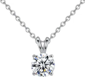 Gold Plated Cubic Zirconia Necklace for Women,925 Sterling Silver Pendant Chain Jewelry Gifts for Mothers Day Valentines Day