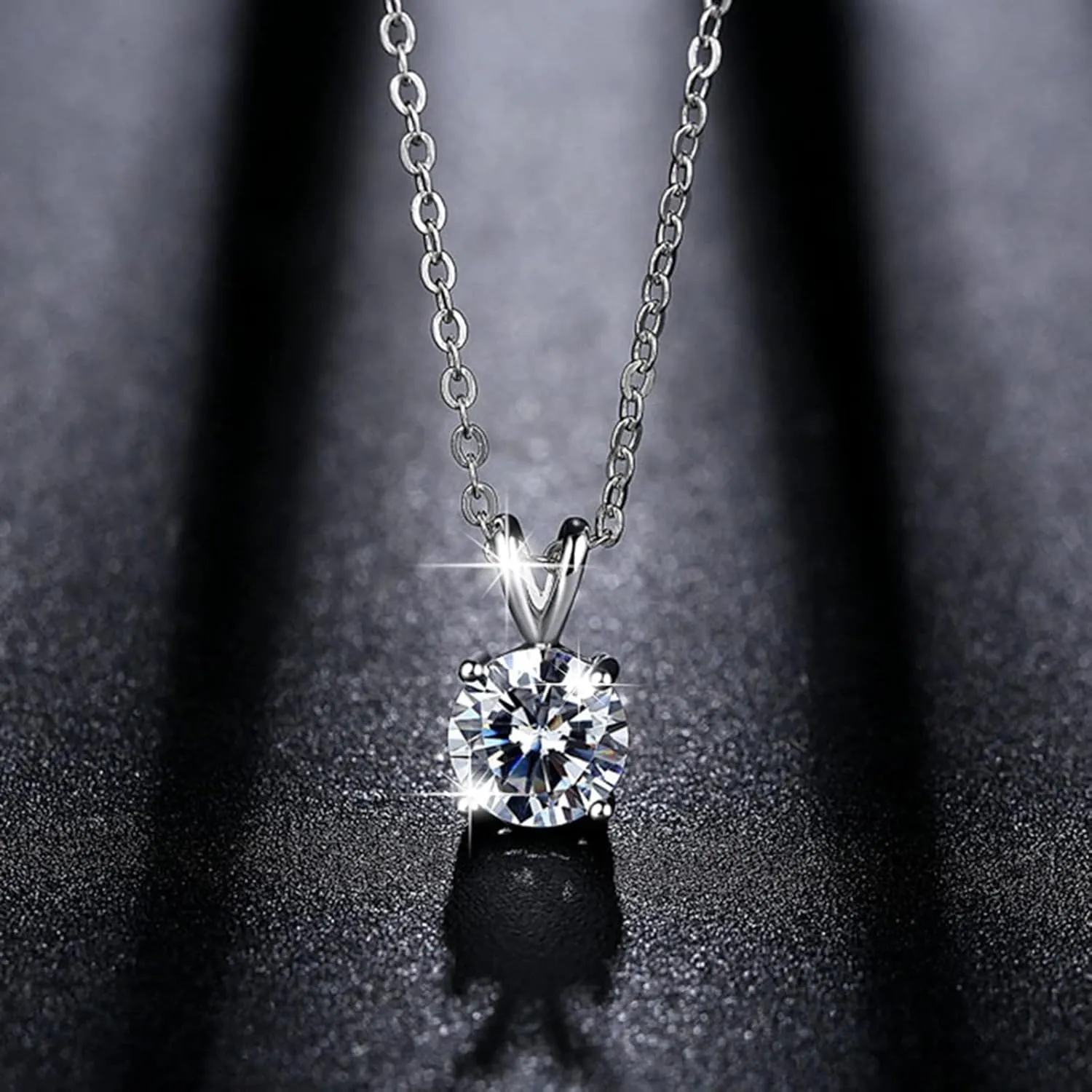 Gold Plated Cubic Zirconia Necklace for Women,925 Sterling Silver Pendant Chain Jewelry Gifts for Mothers Day Valentines Day