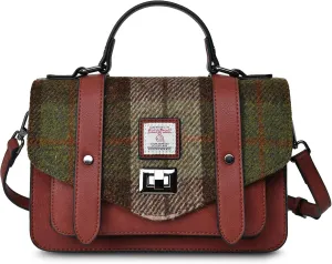 Harris Tweed Chestnut Tartan Medium Satchel, Brown, One Size