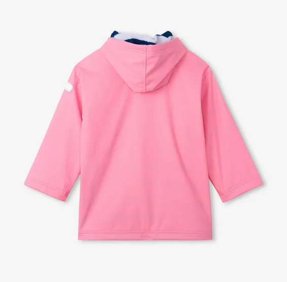 HATLEY Pink With Navy Stripe Lining Splash Jacket