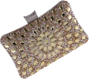 Homoyoyo Luxury Evening Clutch Bag Stylish Banquet Bag for Women's Party Prom Wedding Roomy Pocket for Essentials