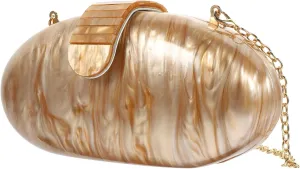 Homoyoyo Mini Acrylic Clutch Bag Purse Chain Strap Handbag Tote for Women Creative Dinner Bag for Banquet Perfect for Formal Events