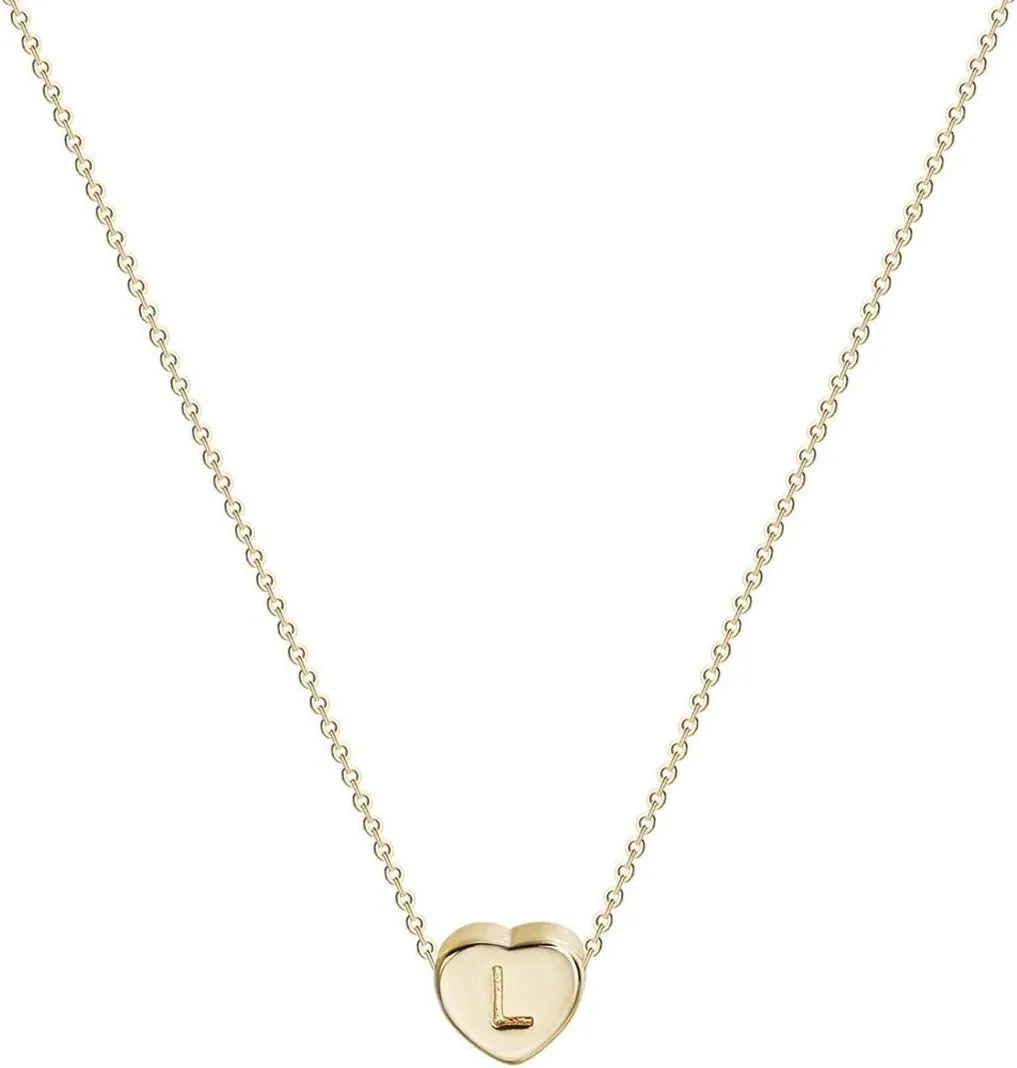 Initial Necklace for Women,Dainty Letter Pendant Chains for Mom Dainty Gold Plated Tiny Choker Valentine's Day Jewelry Gift