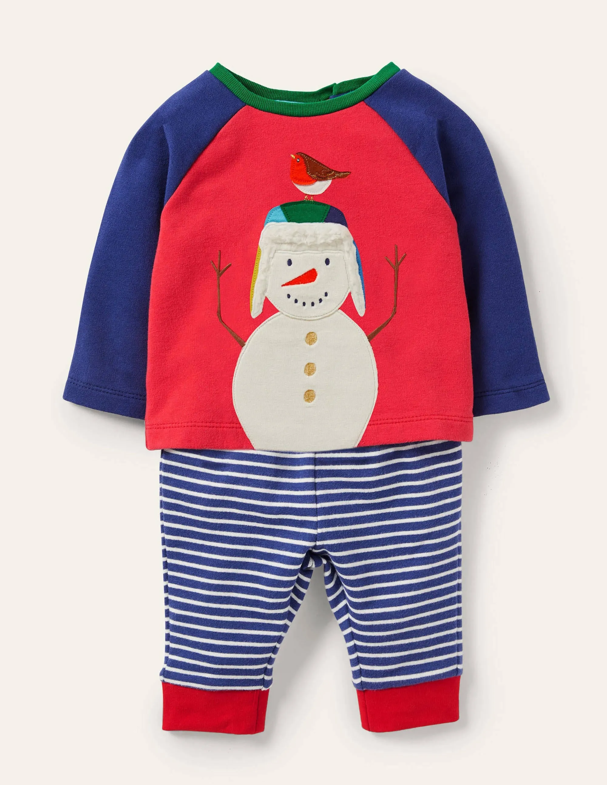 Jersey Graphic Play Set-Rockabilly Red Snowman