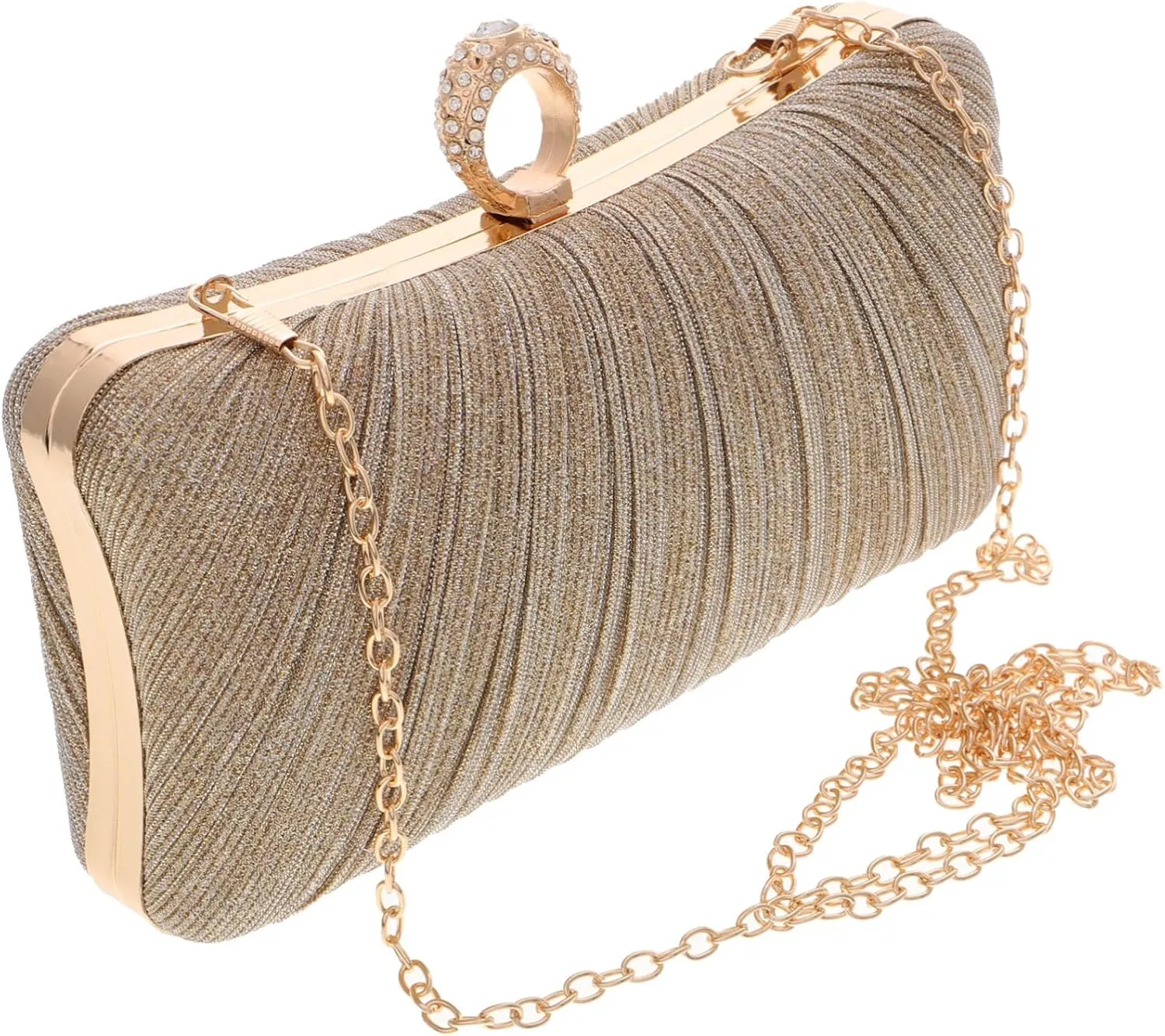 KESYOO Elegant Pleated Clutch Purse for Women Stylish Evening Bag for Weddings Parties & Special Events Fashionable Handbag for Lipstick and Essentials