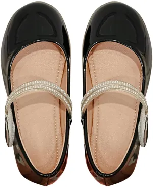 Kids Girls Dress Shoes Ballerina Flat Toddler Mary Jane Low Heels Leather Student niform Shoes for School