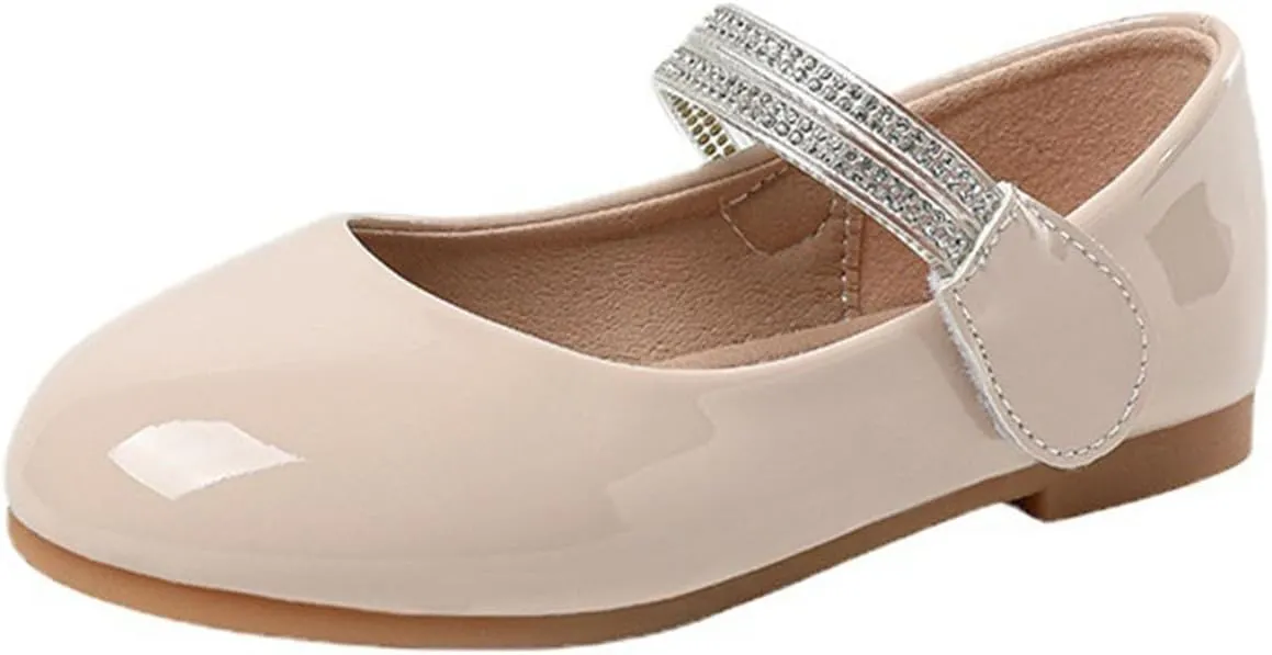 Kids Girls Dress Shoes Ballerina Flat Toddler Mary Jane Low Heels Leather Student niform Shoes for School