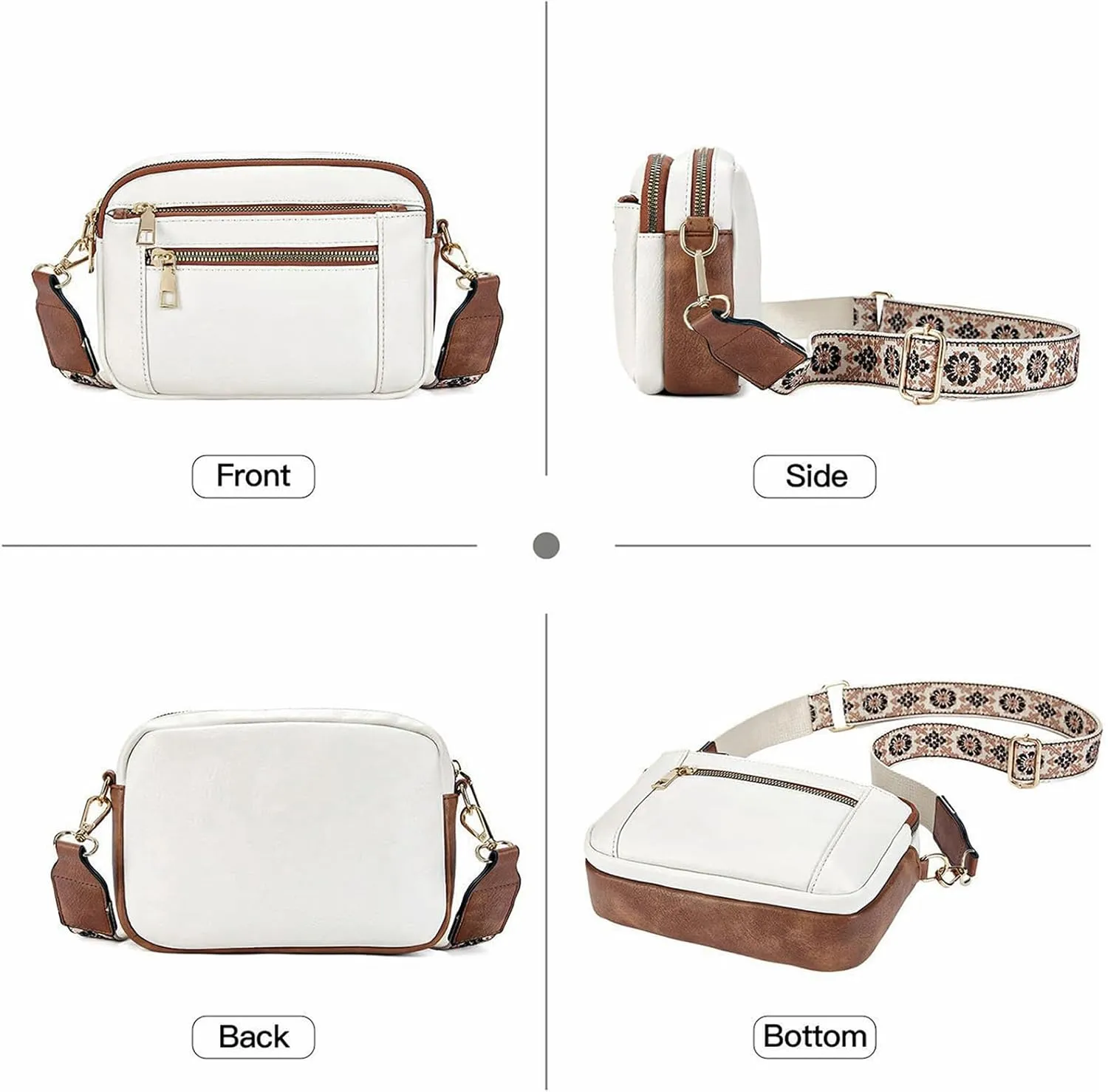 Langrents Crossbody Bag, Cross Body Bag for Woman, Langrents Purses, Lang Rents Multi Pocket Shoulder Bag