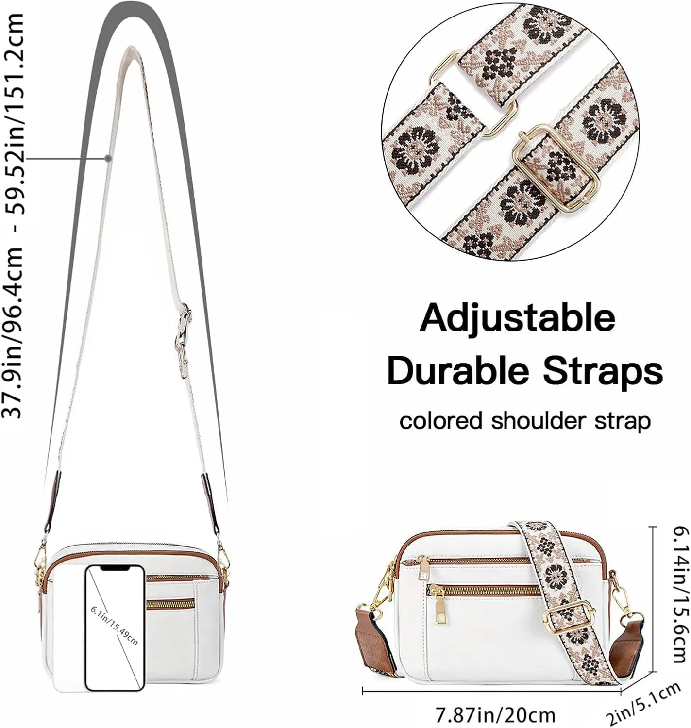 Langrents Crossbody Bag, Cross Body Bag for Woman, Langrents Purses, Lang Rents Multi Pocket Shoulder Bag