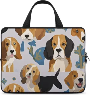 Laptop Sleeve with Handle Beagle Patterns Laptop Sleeve Bag Ultra-Thin Computer Bag Cover for 12-17 Inch