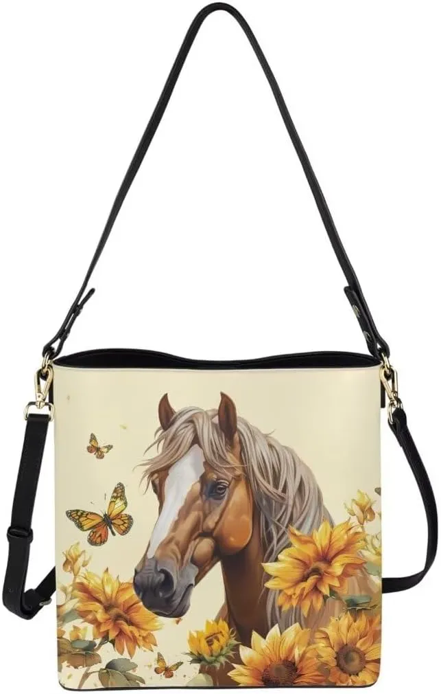 Leather Bucket Bags for Women Trendy Large Tote Bag Hobo Bags Lady Purses and Handbags Travel Cross Body Bag Purses