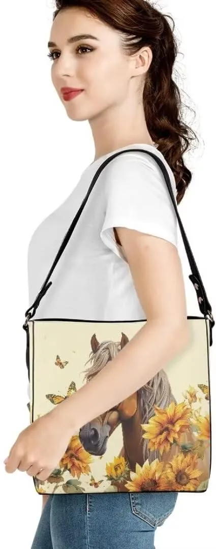 Leather Bucket Bags for Women Trendy Large Tote Bag Hobo Bags Lady Purses and Handbags Travel Cross Body Bag Purses