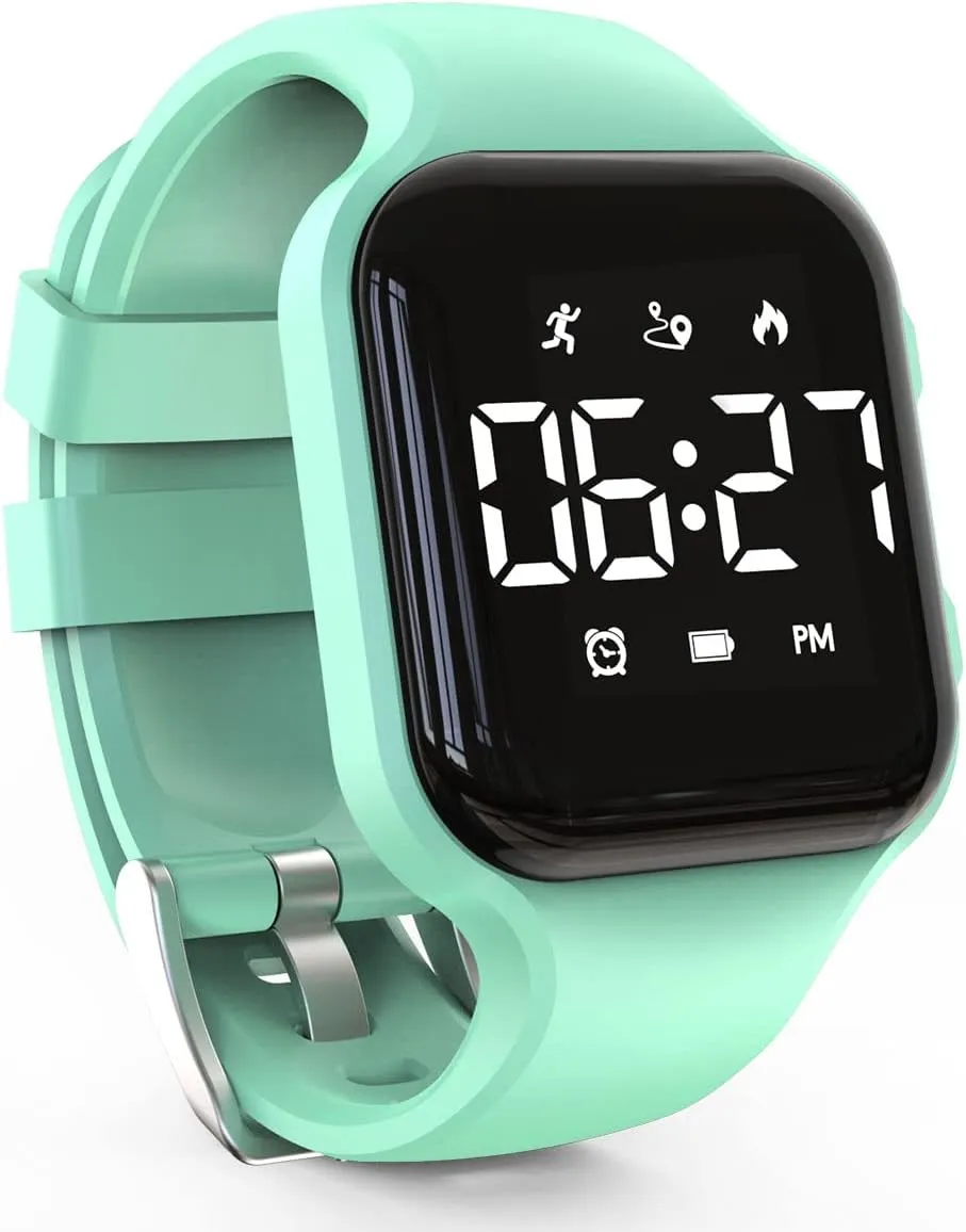 LED Kids Multifunction Steps Counting Watch, Digital Watch, Non-Bluetooth Pedometer Watch, Stopwatch, Alarm Clock, Calories for Women Children Girls Boys