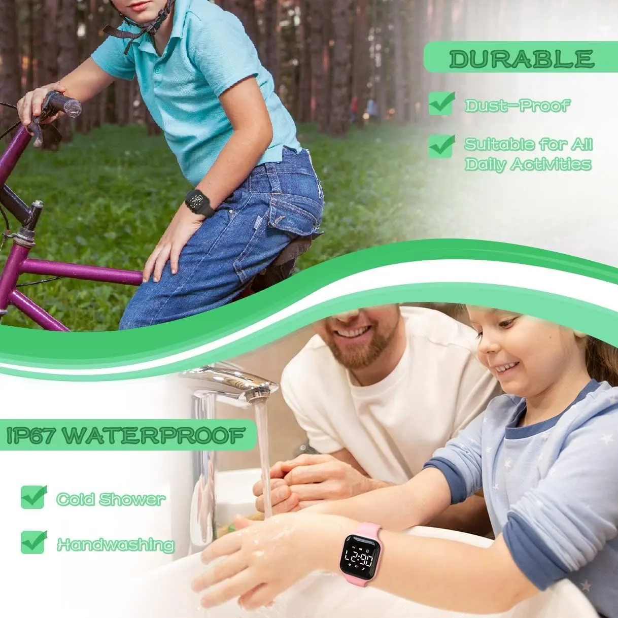 LED Kids Multifunction Steps Counting Watch, Digital Watch, Non-Bluetooth Pedometer Watch, Stopwatch, Alarm Clock, Calories for Women Children Girls Boys