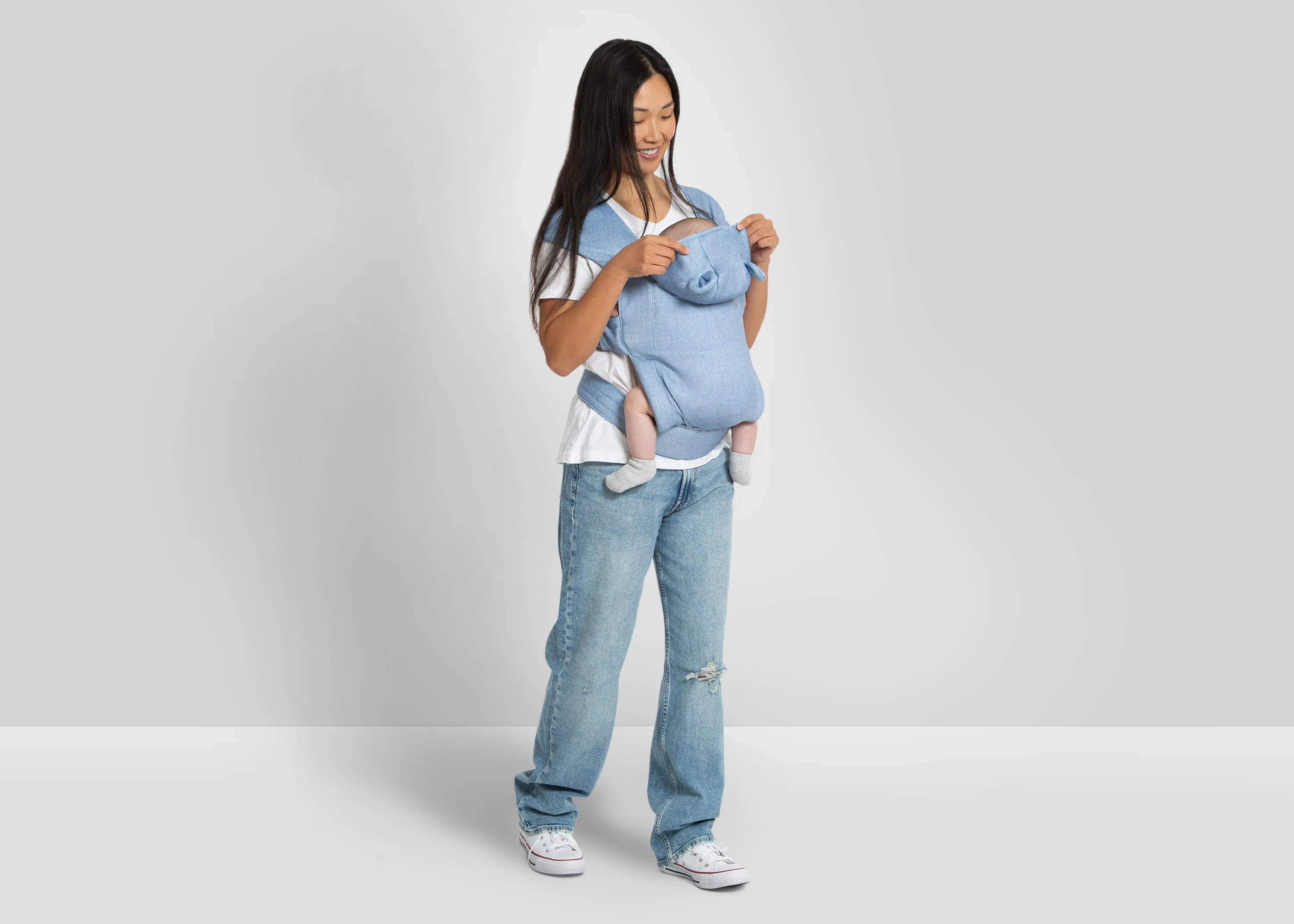 Vintage-Style Comfort Baby Carrier – Ergonomic and Adjustable for All Ages