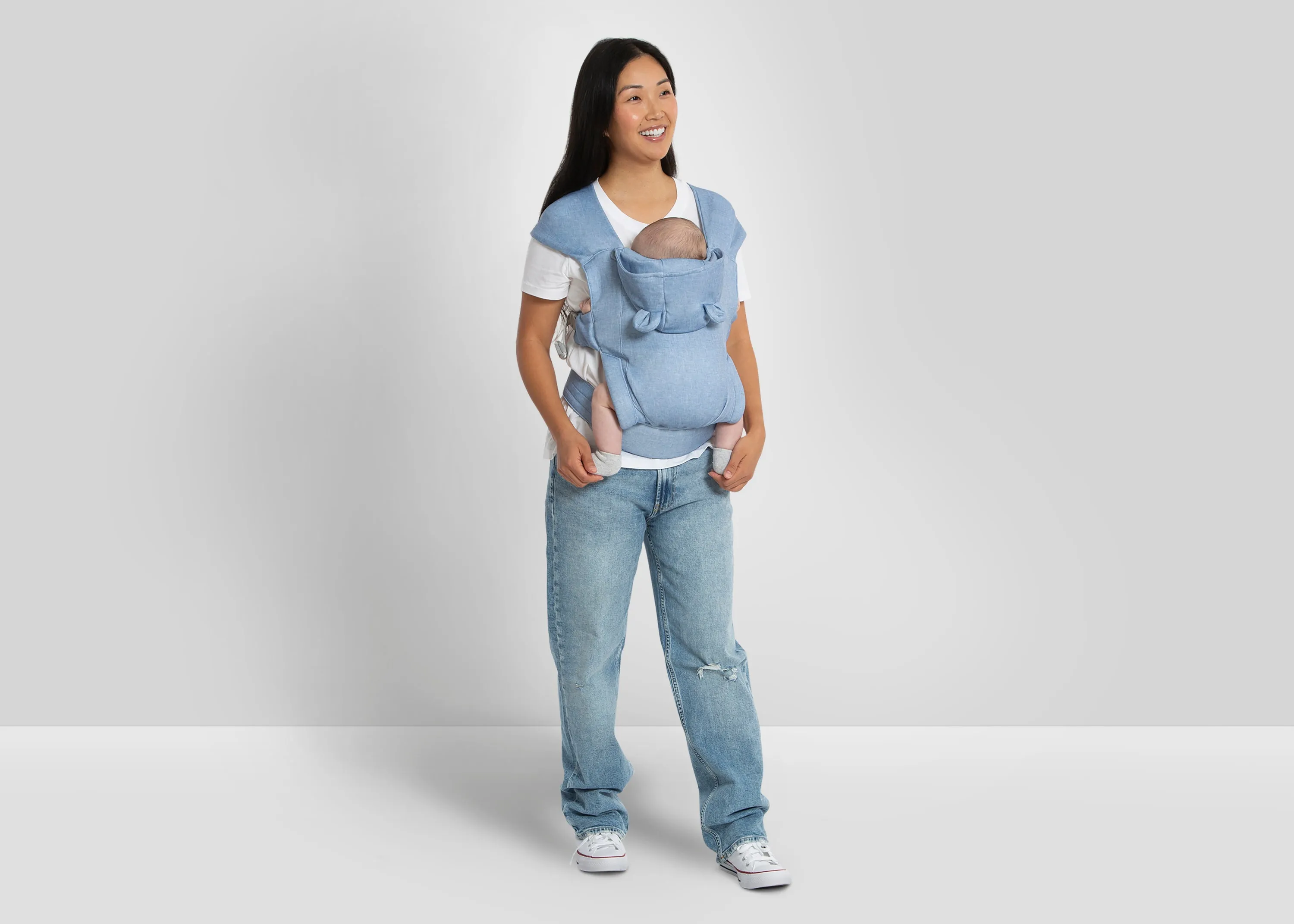 Vintage-Style Comfort Baby Carrier – Ergonomic and Adjustable for All Ages