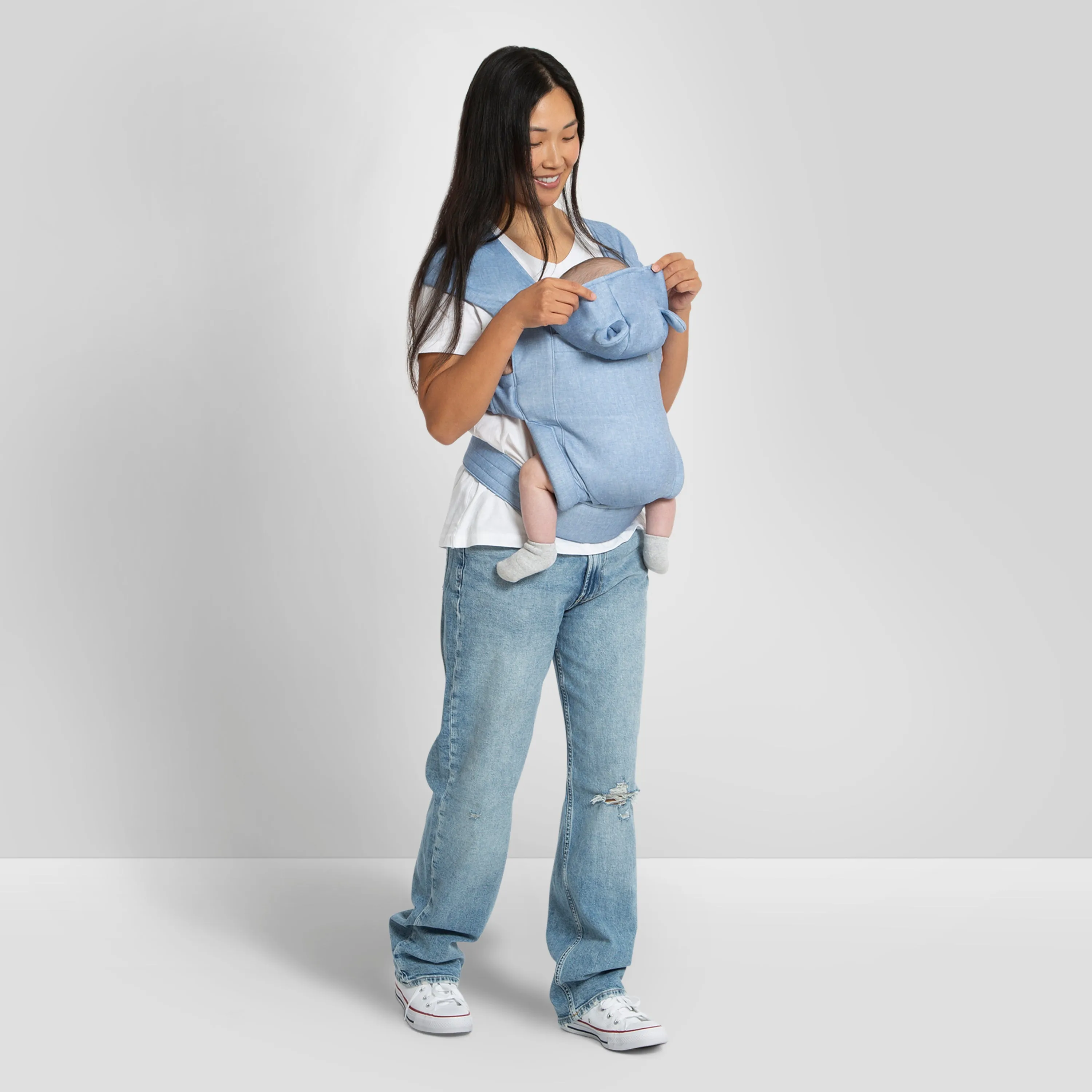 Vintage-Style Comfort Baby Carrier – Ergonomic and Adjustable for All Ages