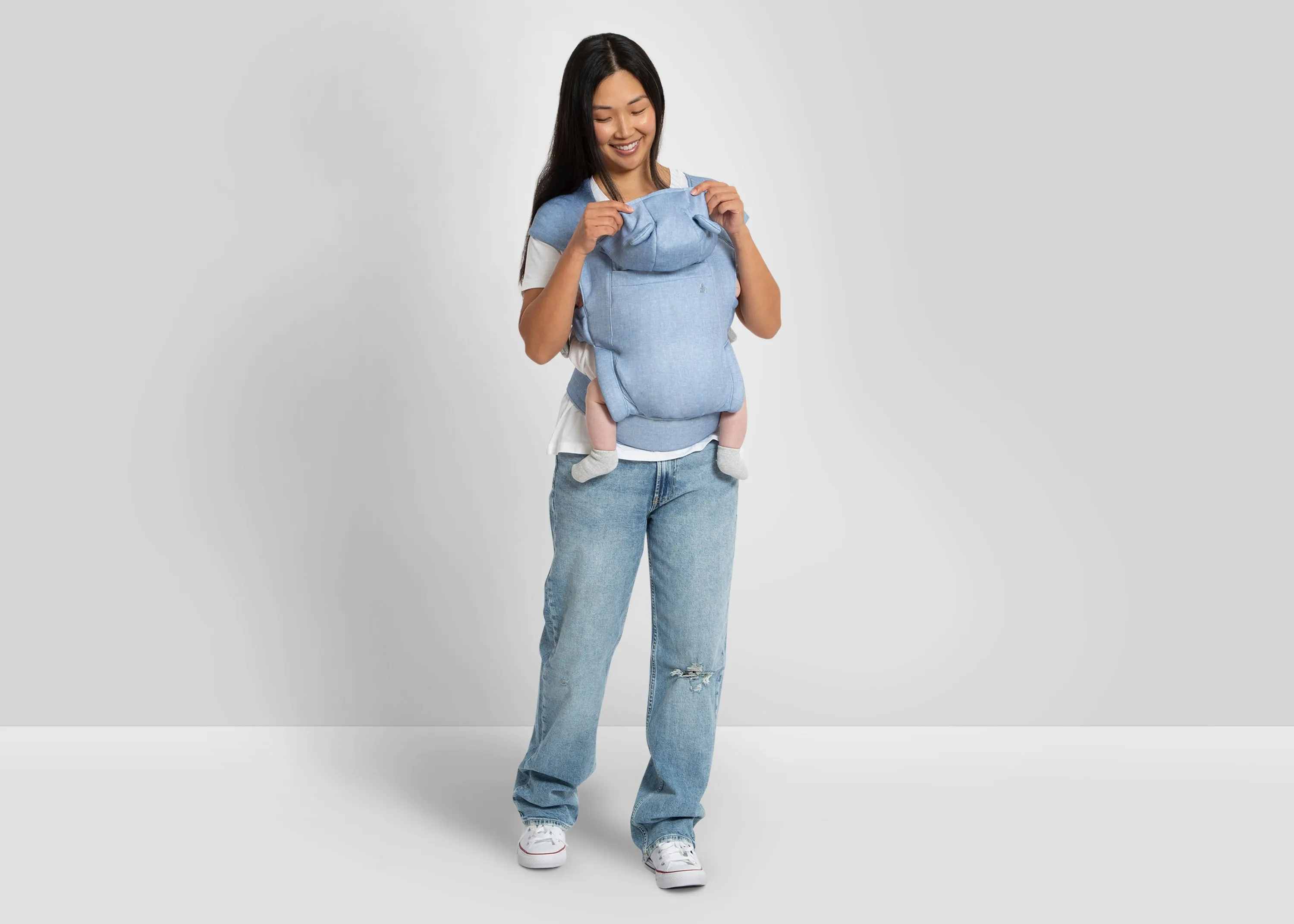 Vintage-Style Comfort Baby Carrier – Ergonomic and Adjustable for All Ages