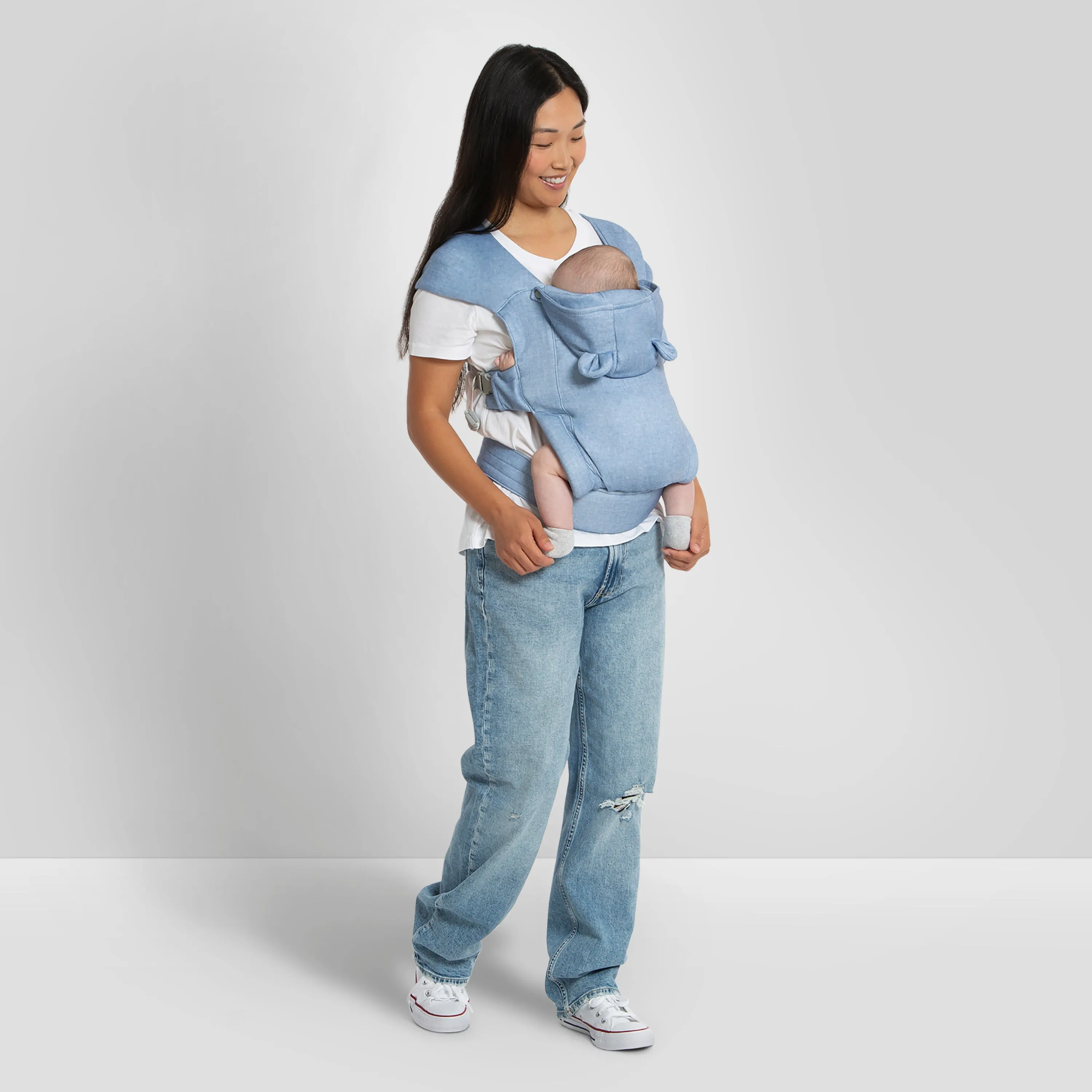 Vintage-Style Comfort Baby Carrier – Ergonomic and Adjustable for All Ages