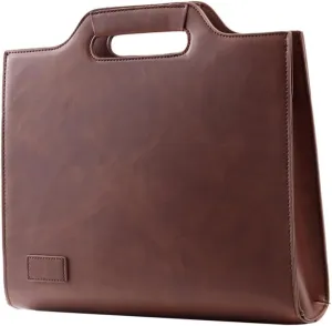 LIFKOME Men's Laptop Messenger Bag Waterproof Retro Briefcase Fashion Business Travel Bag Lightweight Design for Organization