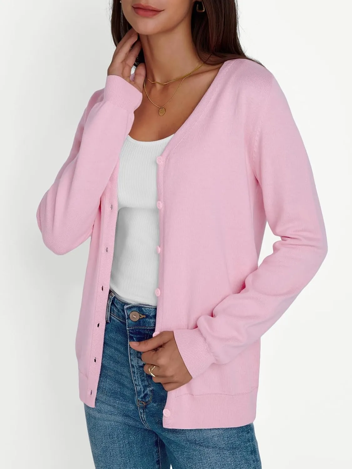 LILLUSORY Cardigan Sweaters for Women 2025 Trendy Summer Lightweight Cardigans Spring Sweater Button Down Shirts Outfits