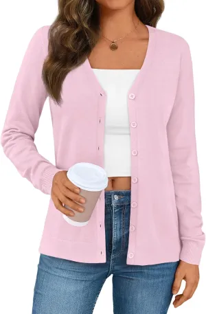 LILLUSORY Cardigan Sweaters for Women 2025 Trendy Summer Lightweight Cardigans Spring Sweater Button Down Shirts Outfits