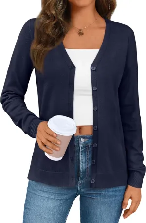 LILLUSORY Cardigan Sweaters for Women 2025 Trendy Summer Lightweight Cardigans Spring Sweater Button Down Shirts Outfits