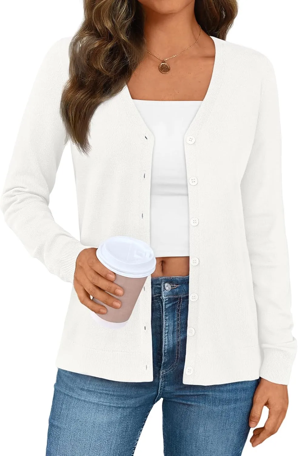 LILLUSORY Cardigan Sweaters for Women 2025 Trendy Summer Lightweight Cardigans Spring Sweater Button Down Shirts Outfits